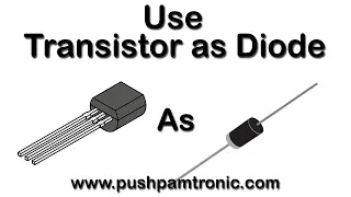 How to use Transistor as Diode animation and simulation.