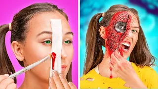 ¡BU! HALLOWEEN ESTÁ AQUÍ || Maquillaje SFX aterrador que puedes repetir fácilmente por 123 GO!