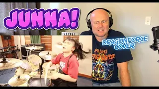 Drum Teacher Reacts: JUNNA | Through The Fire And Flames / DragonForce - Drum Cover (2021 Reaction)