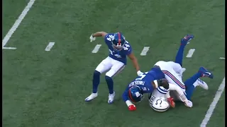 Colts QB Nick Foles carted off after Kayvon Thibodeaux sack