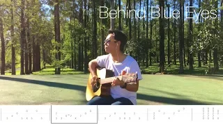 (Limp Bizkit) Behind Blue Eyes Fingerstyle Guitar Lesson (FREE TABS Tutorial) - Rodrigo Yukio