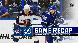 Blue Jackets @ Lightning 4/9 | NHL Highlights 2024