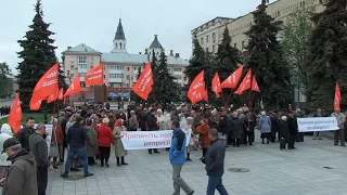 На акції 1 травня у Житомирі сталася штовханина між депутатом-свободівцем та мітингарем