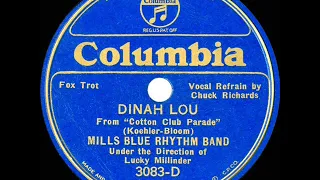 1935 Mills Blue Rhythm Band - Dinah Lou (Chuck Richards, vocal)