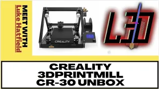 Creality 3DPrintMill,Infinite-Z, Belt 3D Printer, CR-30 Unbox