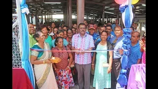 Fijian Minister for Local Government Hon. Bala opens the new farmers market shed in Labasa.