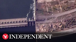 Satellite images reveal severity of damage done to key Kherson bridge