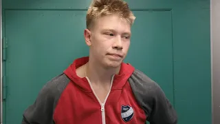 HIFK U18 Julius Miettinen: "tosi hyvät fiilikset" mestaruus haastattelu 8.8.2021 Peurungan Jäähalli.