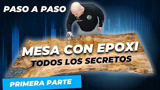 MESA DE RIO CON EPOXI  / primera parte / sellamiento - creación y vaciado