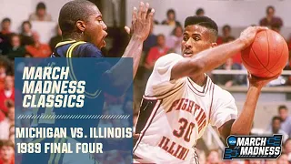 Michigan vs Illinois in 1989 Final Four (Full game)