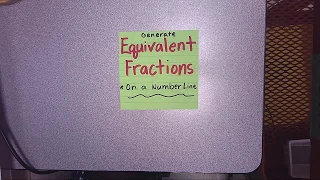 8-2 Generate Equivalent Fractions on a Number Line