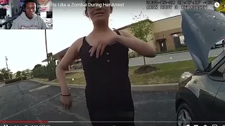 Woman High On Drugs Acts Like a Zombie During Her Arrest (Reaction)