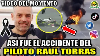 Así fue el accidente del piloto Raul Torras la ultima vuelta de la carrera del TT de la Isla de Man