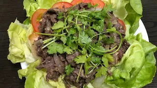 BÒ TRỘN SALAD - Cách làm xà lách trộn thịt bò mềm thơm ngon không bị ngấy| Bếp nhà Chút