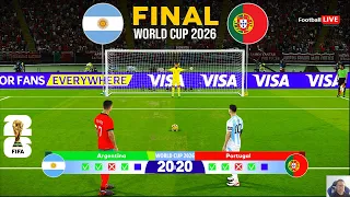 ARGENTINA vs PORTUGAL - Final FIFA World Cup 2026 - Penalty Shootout | Messi vs Ronaldo | PES