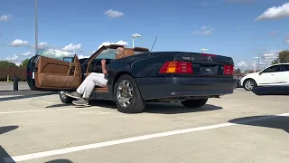 1992 Mercedes Benz 500SL Hardtop removal with soft top operation R129