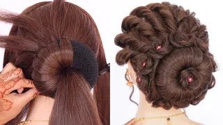 brilliant bun hairstyle for bridal | hairstyle for women