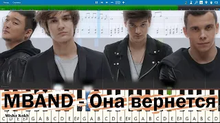 MBAND - Она вернeтся [Piano Tutorial | Sheets | MIDI] Synthesia