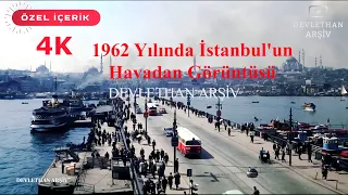 #Eskiİstanbul | 1962 Yılında İstanbul'un Havadan Görüntüsü ve Muhteşem Bir Gün Batımı | 4K 60Fps
