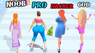 NOOB vs PRO vs HACKER vs GOD - Run Rich 3D  , Hair Challenge ...