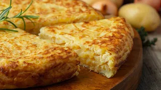 Tortilla espagnole - La vraie recette - Omelette de pommes de terre traditionnelle en Espagne