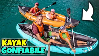 ATTRAVERSIAMO UN LAGO con il KAYAK GONFIABILE: Famiglia GBR