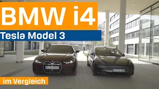 BMW i4 vs. Tesla Model 3: So zieht der Elektro-4er Elon Musks Bestseller ab