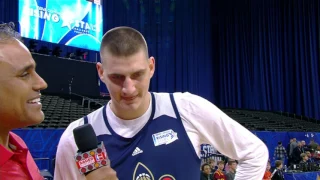 Nikola Jokic Funny Interview At Rising Stars Practice!