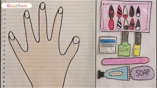 [💸paperdiy💸] nail arts tutorial | nail care asmr 네일팁 붙이기 종이놀이