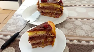 Tort de casă ca la țară, probleme cu ciocolata Nutella /homemade cake 🎂