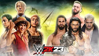 One Piece vs Team Roman Reigns - Elimination Tag Team Match - WWE 2K23