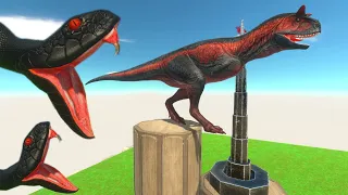 Deadly Spikes vs All Units And Dinosaurs - ( Escape From Snake - Animal Revolt Battle Simulator )