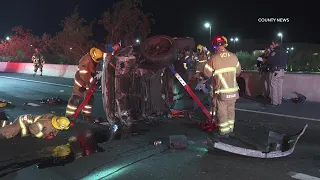 Man Becomes Trapped Under Vehicle Following Rollover Freeway Crash | Irvine, CA