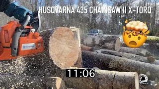 Cutting Speed Test Husqvarna 435 II X-TORQ Chainsaw