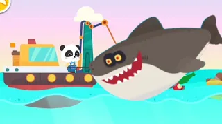 Happy Fishing | Explore the mysterious ocean habitat | BabyBus Kids Games | Baby Panda Fishing