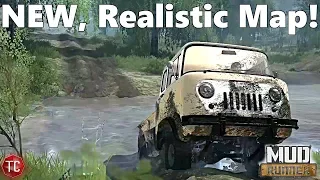 SpinTires MudRunner: NEW, REALISTIC MAP! Lakeview Tour + NEW Jeep FC!