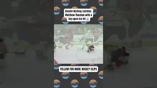 Charlie McAvoy Hits Matthew Tkachuk in Game 4 of the NHL Playoffs