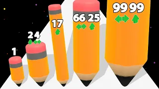 LONG PENCIL RUN - Like 'Crayon Rush 3D' (Math Game Fun) 3+