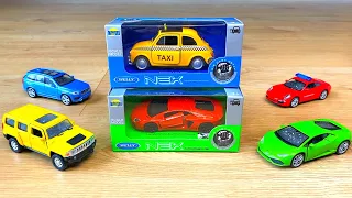 Unboxing New Die Cast Model Nuova Fiat 500 and Lamborghini Aventador Coupe sport diecast metal 1/43