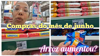 COMPRAS DO MÊS DE JUNHO, COMPREI BASTANTE COISA. 🙏 #donadecasablogueira  #comprasdomês #familia