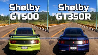 Forza Horizon 5: Ford Mustang Shelby GT500 vs Ford Shelby GT350R - Drag Race