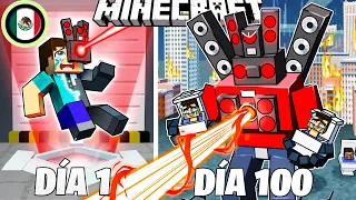 SOBREVIVÍ 100 DÍAS como SPEAKERMAN en MINECRAFT HARDCORE!