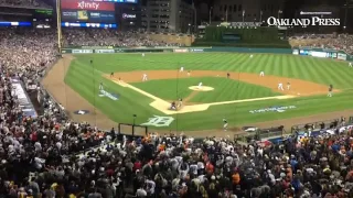 VIDEO: Max Scherzer gets out of a bases-loaded jam in 8th inning of Game 4 of ALDS. #tigers