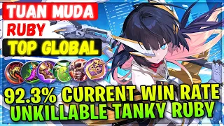 92.3% Current Win Rate, Unkillable Tanky Ruby [ Top Rank Global ] TUAN MUDA - Mobile Legends Build