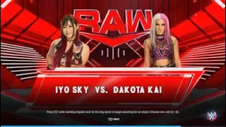 wwe2k23 IYO SKY vs DAKOTA KAI  RAW)