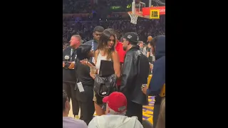 Bad Bunny & Kendall Jenner at Lakers-Warriors game 6