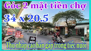 Góc 2 mặt tiền chợ sầm uất có 12 kios và 24 phòng trọ thu nhập cao giá đầu tư (#75)