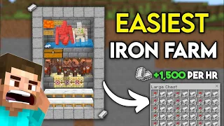 THE BEST IRON FARM in 1.20 (Minecraft Bedrock & PE)