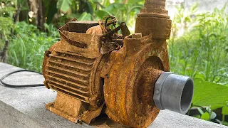 Restoring an Old Water Pump to Revive The Greenery in Hot Sunny Days