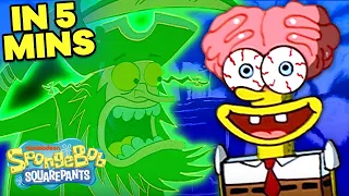 SpongeBob Loses His Head in 5 Minutes! 🍍👻 "Scaredy Pants" 5 Minute Episode | SpongeBob